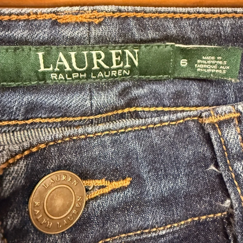 Ralph Lauren LRL Women's Size 6 Modern Straight Curvy Denim Blue Jeans - Picture 2 of 9